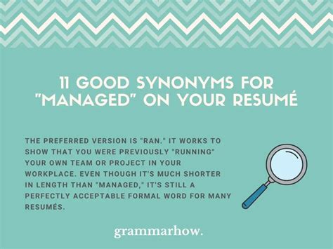 The Top 6 Alternative Terms for 'Managed' on Your Resume .